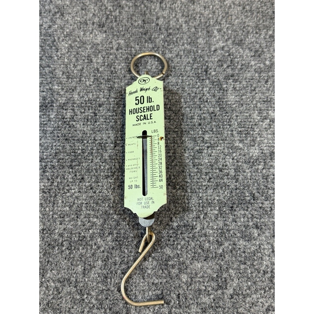 Vintage OT Handi Weigh-All Hanging 50 Lb. Household Scale, Made in USA